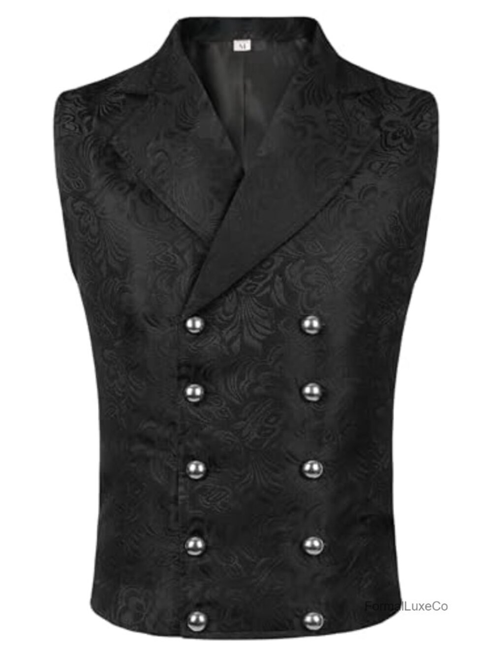Men's Steampunk Victorian Jacquard Vest Slim Fit Polyester Waistcoat